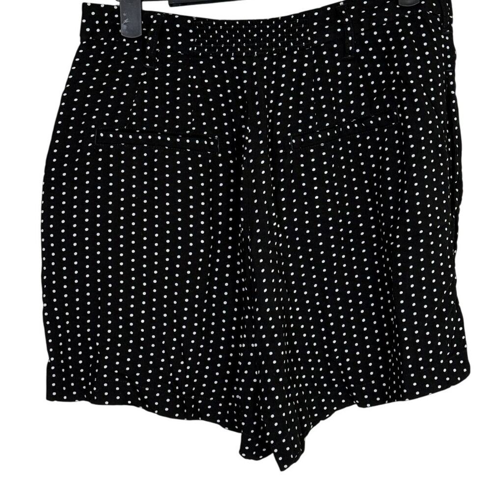 NWT Free People Magdalene High Waist Polka Dot Rayon Shorts Pocket 2 Black White - Picture 6 of 16